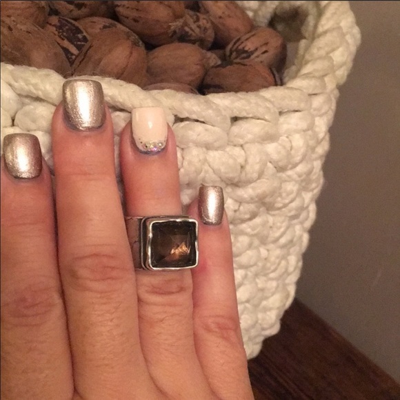 Silpada Smokey Quartz Ring - Size 7 1/2 - 8 and 6 1/2 - 7 - Picture 2 of 7